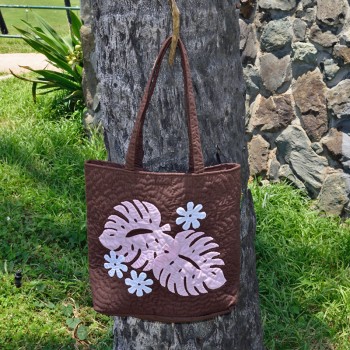 Quilted Eco Bag Monstera 1 Quilted Eco Bag Monstera 1